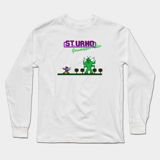 St. Urho: Grasshopper Killer Long Sleeve T-Shirt by miniBOB